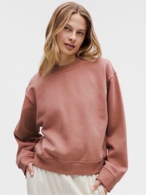 Lululemon Women’s Steady State Oversized Crew Sweatshirt Red Clay Large NWT
